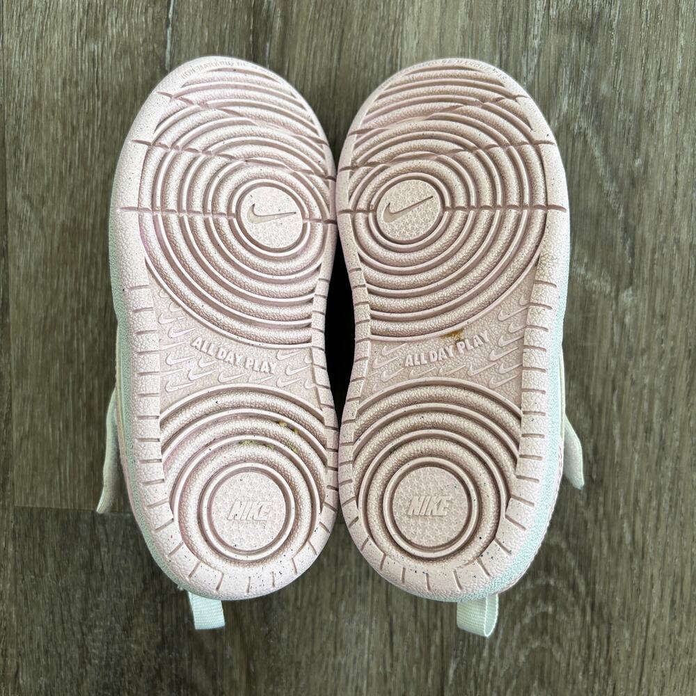Nike Toddler Girls Court Borough Low Recraft Sneakers Pink Foam White - Size: 9 - Picture 7 of 8